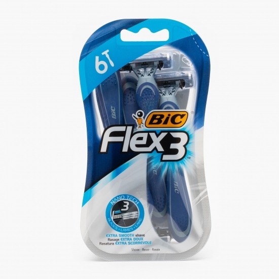 Aparat de ras Flex 3 lame, 6 buc