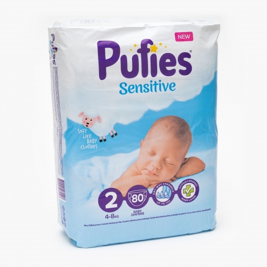 Scutece Sensitive, 2 Mini, Maxi Pack, 4-8kg 80 buc