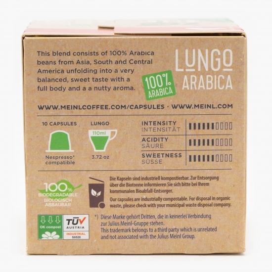Lungo Arabica 10 băuturi 56g, capsule cafea 