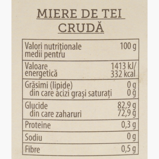  Miere de tei crudă 420g