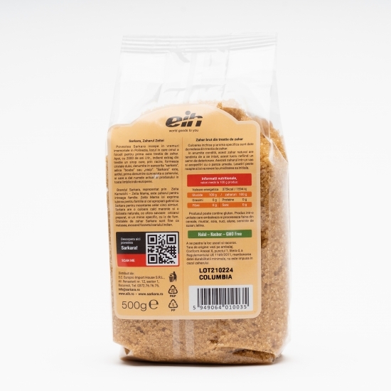 Zahăr din trestie demerara 500g