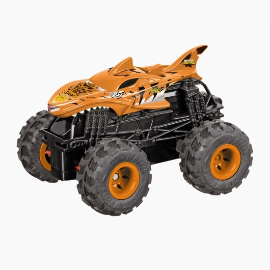 Mașinuță cu telecomandă Monster truck Bone Shaker Tiger-Shark, 5+ ani