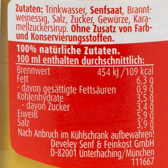 Muștar mediu Mittelscharfer 250ml