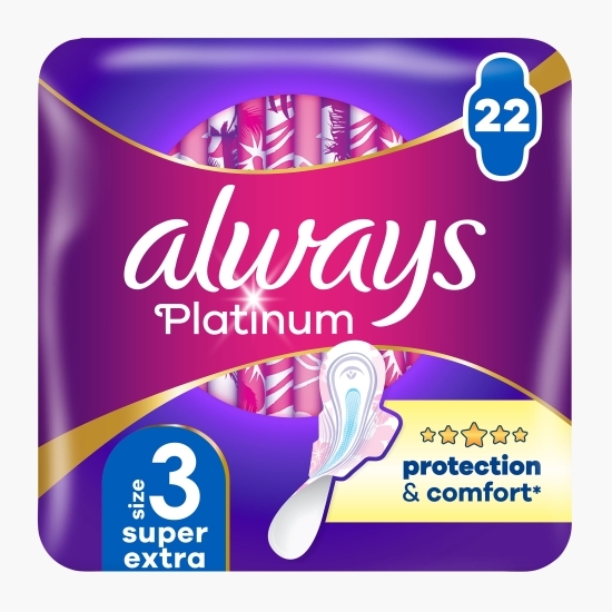 Absorbante Platinum Super Extra Quatro Pack, 22 buc