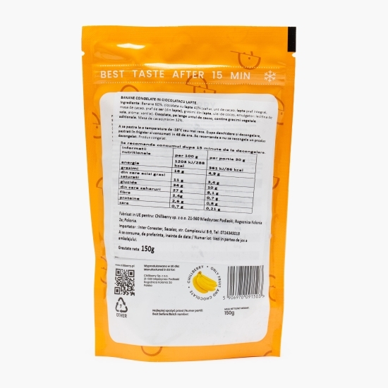 Banane în ciocolată cu lapte 150g