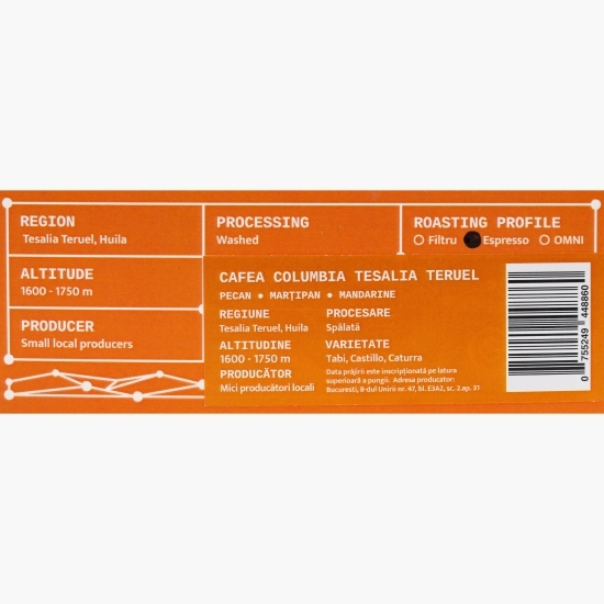 Columbia Tesalia Teruel 250g cafea de specialitate boabe