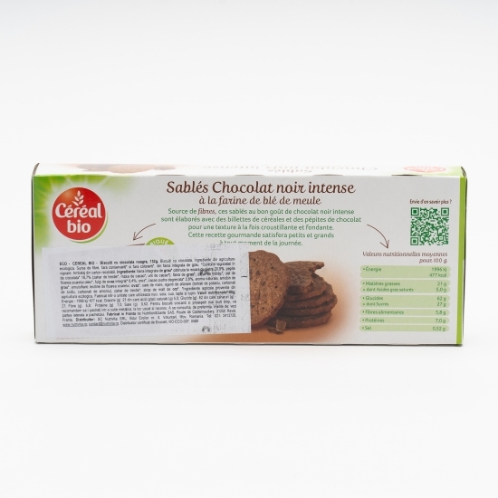 Biscuiți eco cu ciocolată neagră 132g