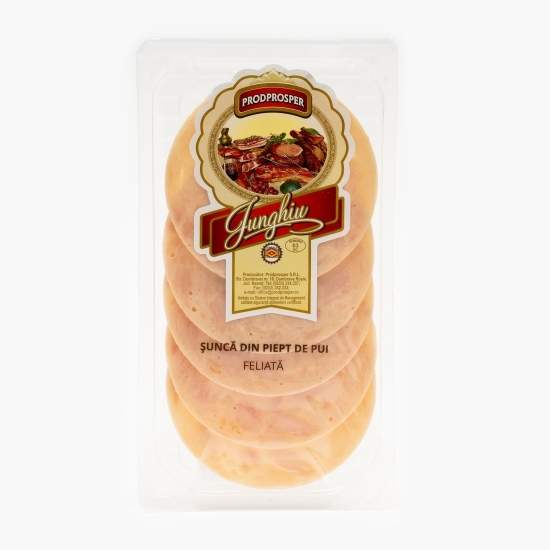 Șuncă din piept de pui, feliată 100g