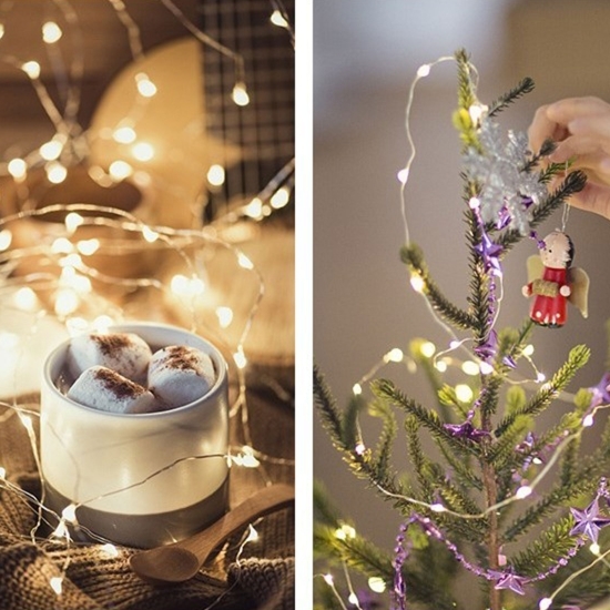 Instalație Crăciun liniară, 10m, 100 LED-uri, telecomandă 8 funcții, USB, fir cupru