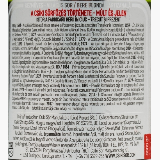 Bere Tiltott Light, 4%, sticlă 500ml