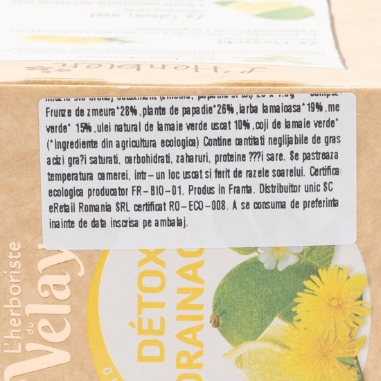 Infuzie eco drenaj detoxifiant 20 plicuri x 1.8g