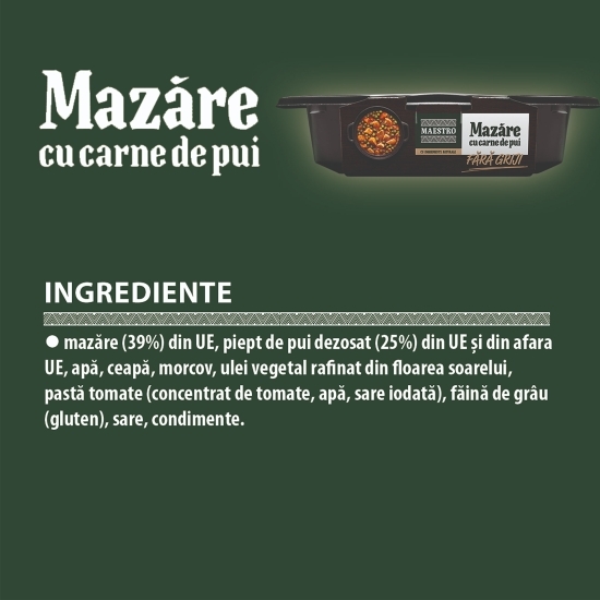 Mâncare de mazăre cu carne de pui 400g