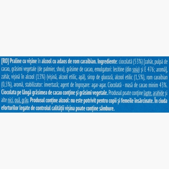 Praline ciocolată Cherrisimo Carrabian rom 285g