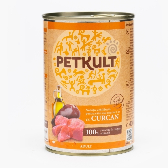 Hrană umedă pentru câini adulți, cu curcan, 400g