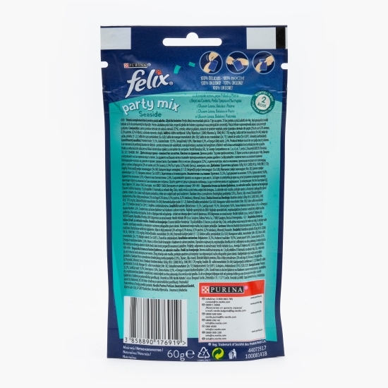 Recompense pentru pisici, 60g, Seaside Mix cu pește pollock, păstrăv și somon