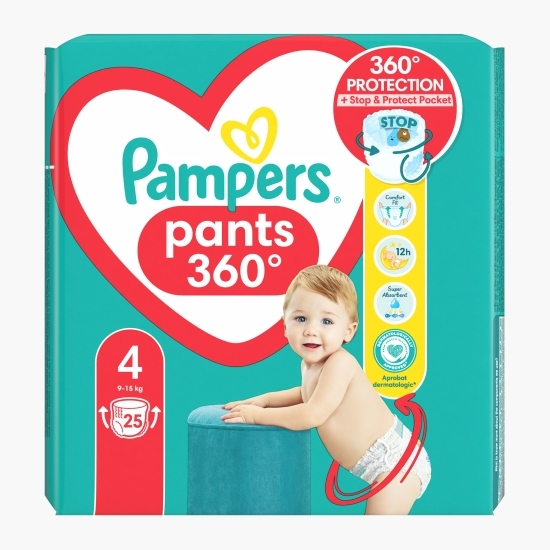 Scutece chiloțel Pants, mărimea 4, 9-15 kg, 25 buc