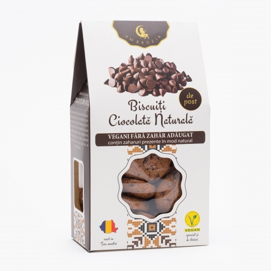 Biscuiți vegani cu ciocolată naturală 150g