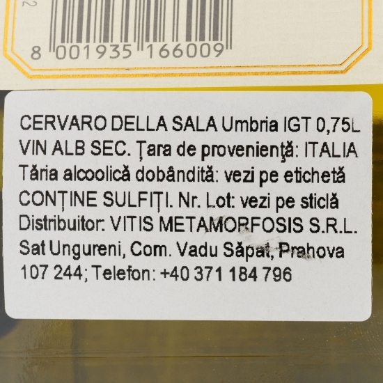 Vin alb sec Chardonnay & Grechetto, 13%, 750ml