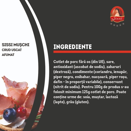 Mușchi file crud-uscat, feliat 80g 