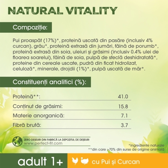 Hrană uscată pentru pisici, 650g, cu pui și curcan