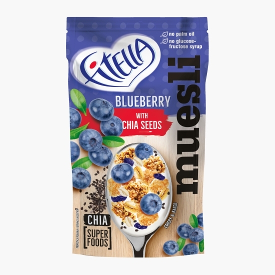 Muesli cu afine și semințe de chia, 50g