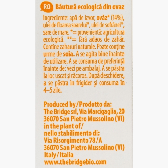 Băutură ecologică din ovăz 1l