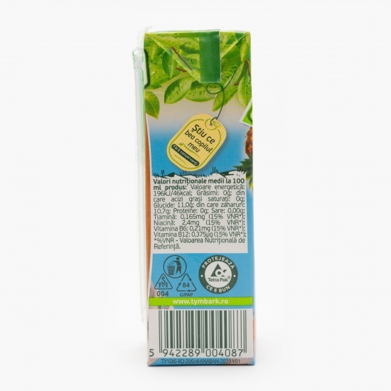 Băutură necarbonatată suc de banane şi ananas 200ml