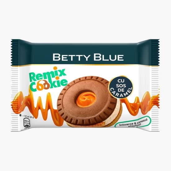 Înghețată sandwich cu vanilie și caramel Remix Cookie 107ml (60g)