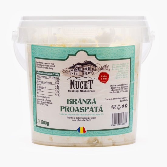 Brânză proaspătă de vaci 1% grăsime 500g