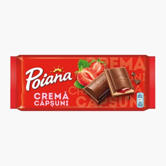Ciocolată cu lapte cu cremă de căpșuni 90g