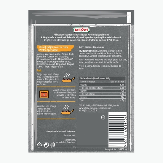 Curry amestec de asezonare 27g