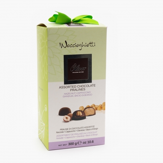 Praline Noccioghiotti (alune de pădure, cappuccino, cremă de alune, bacio di borgo) 300g