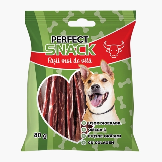 Snack pentru câini, fâșii moi de vită, 80g