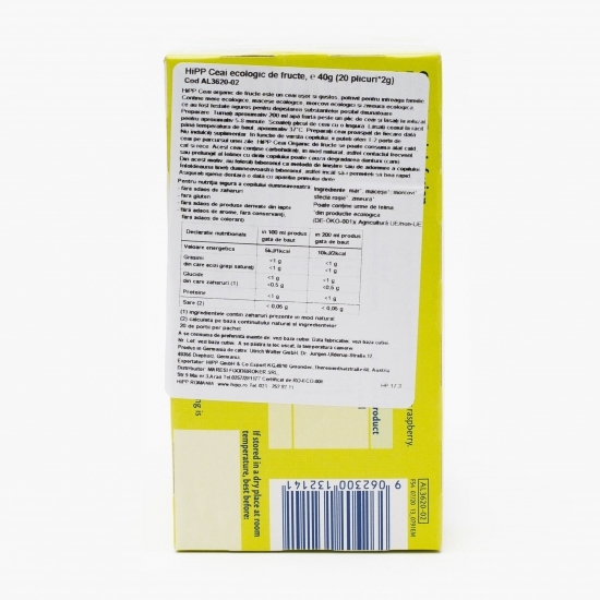 Ceai ecologic de fructe 40g