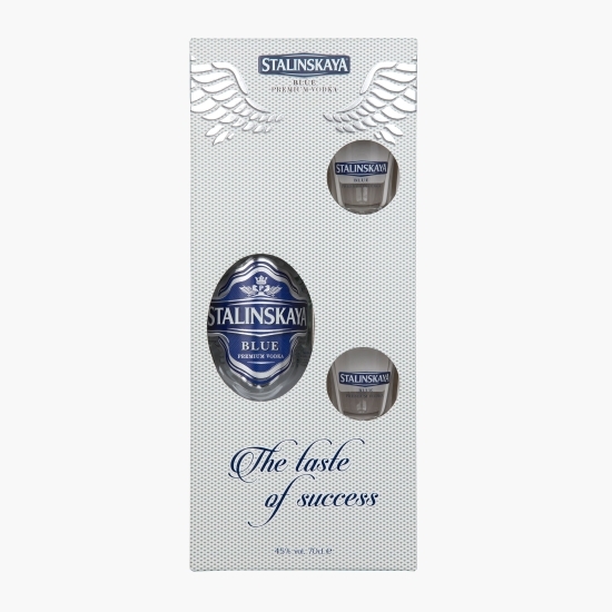 Vodcă Blue 45% alc. 0.7l + 2 pahare