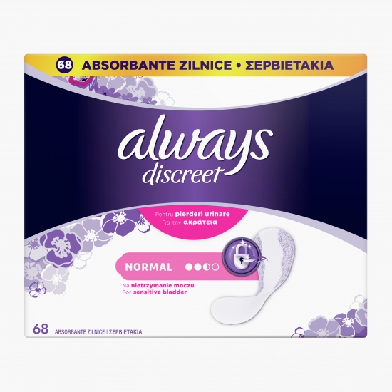 Absorbante zilnice pentru incontinență urinară Liners normal 68 buc