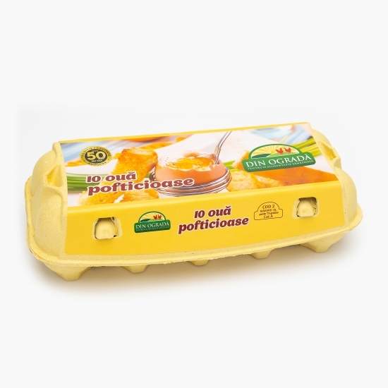 Ouă Pofticioase de la găini crescute la sol, mărimea XL, 10 buc