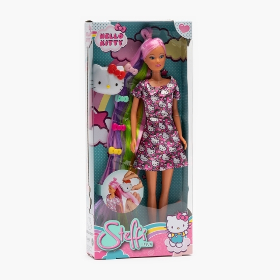 Păpușă Steffi Love Hello Kitty-păr curcubeu, +3 ani
