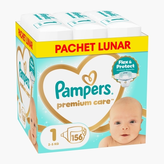 Scutece Premium Care XXL Box nou-născut, mărimea 1, 2-5kg, 156 buc