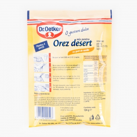 Mix pentru orez desert cu gust de vanilie 124g