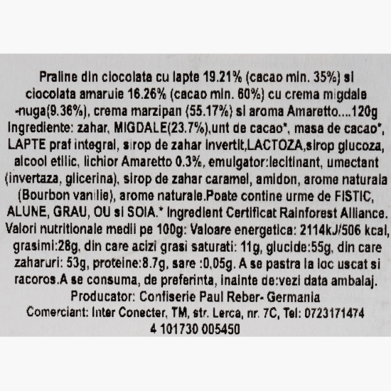 Praline Constanze cu amaretto și migdale 120g