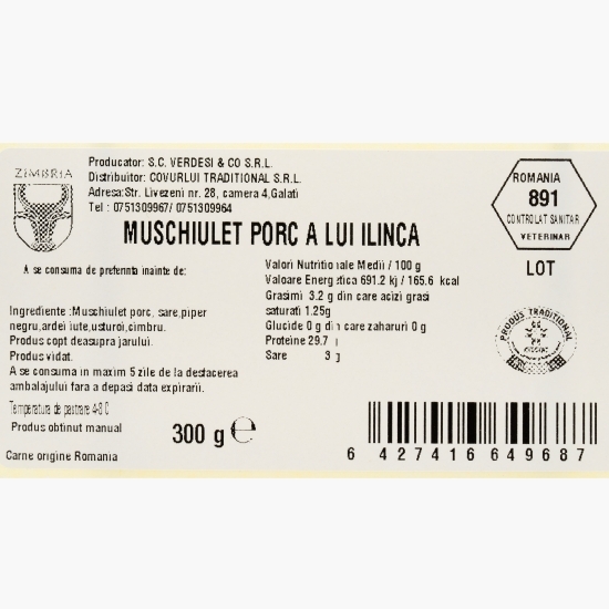 Mușchiuleț porc a lui Ilinca 300g