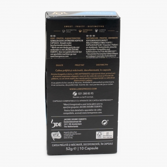Espresso Decaffeinato, 10 băuturi, 52g, capsule cafea decofeinizată, 