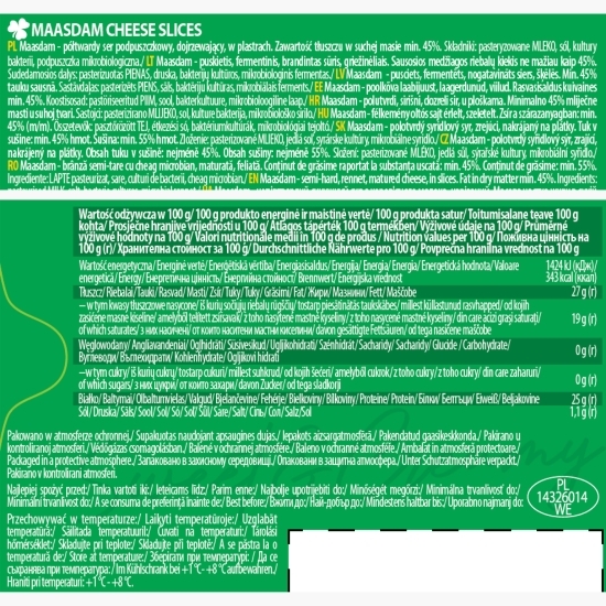 Brânză Maasdam felii 100g