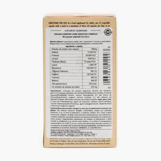Complex digestiv Confort Zone 90 capsule vegetale