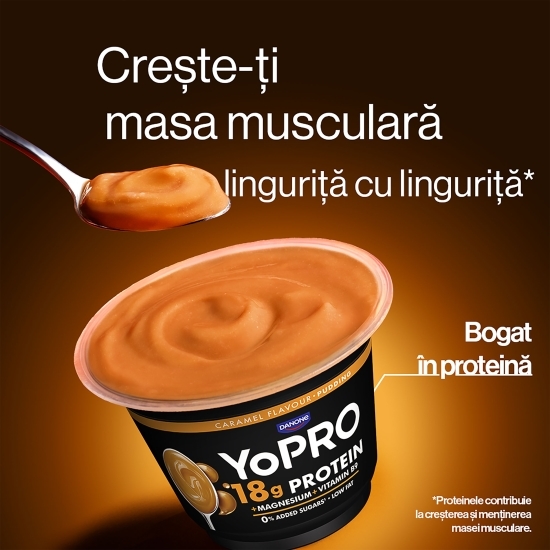 Budincă proteică cu gust de caramel, fără zahăr adăugat 180g