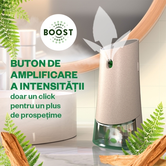 Rezervă odorizant de cameră spray automat fără aerosoli Lemn de Santal Proaspăt 228ml