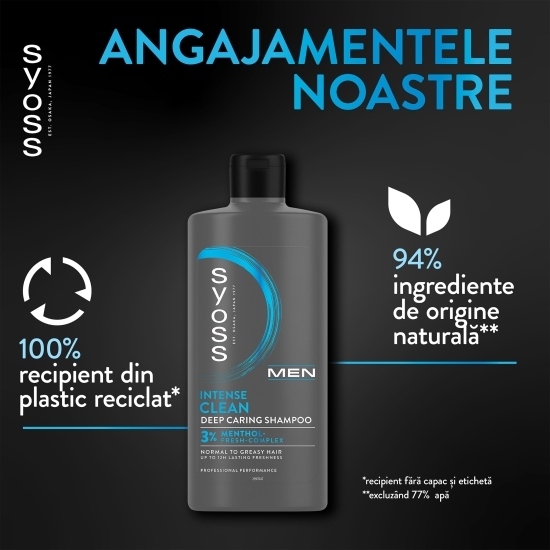 Șampon Intense Clean&Cool pentru păr normal spre gras 440ml