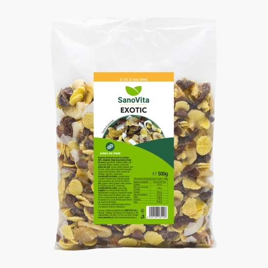 Amestec de fructe uscate și confiate, musli Exotic 500g