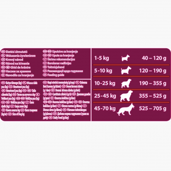 Hrană uscată pentru câini adult, 3Kg, cu pasăre și legume